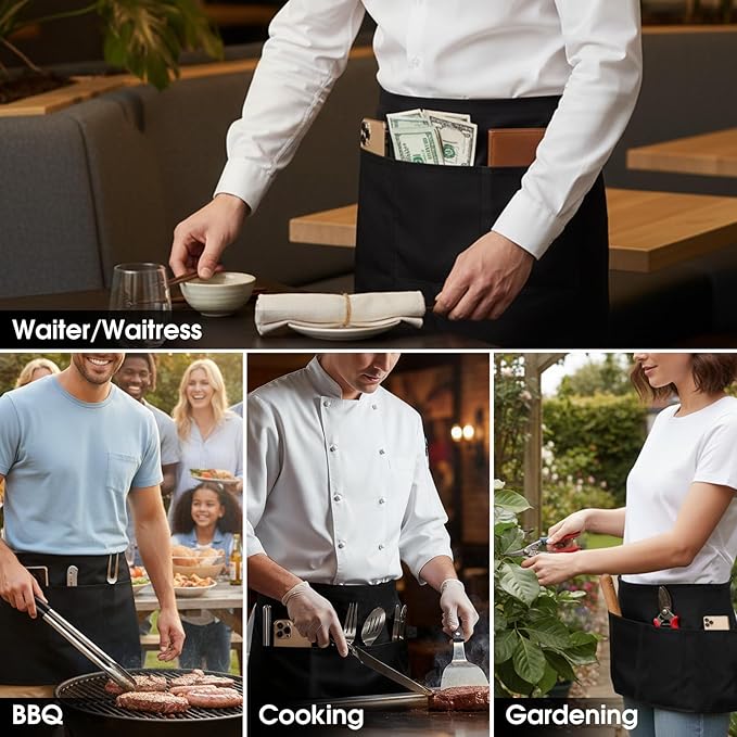 BOHARERS 6 Pack Waitress Aprons - Image 6
