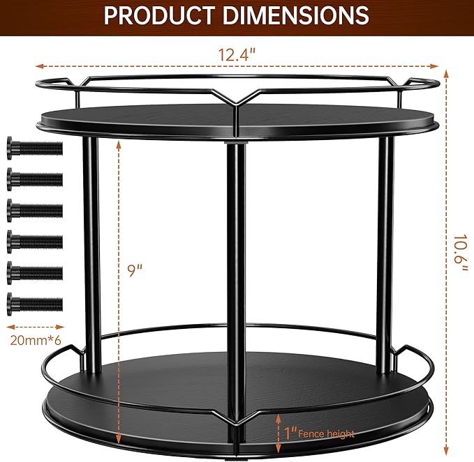 Lazy Susan Organizer 2 Tier - Image 3