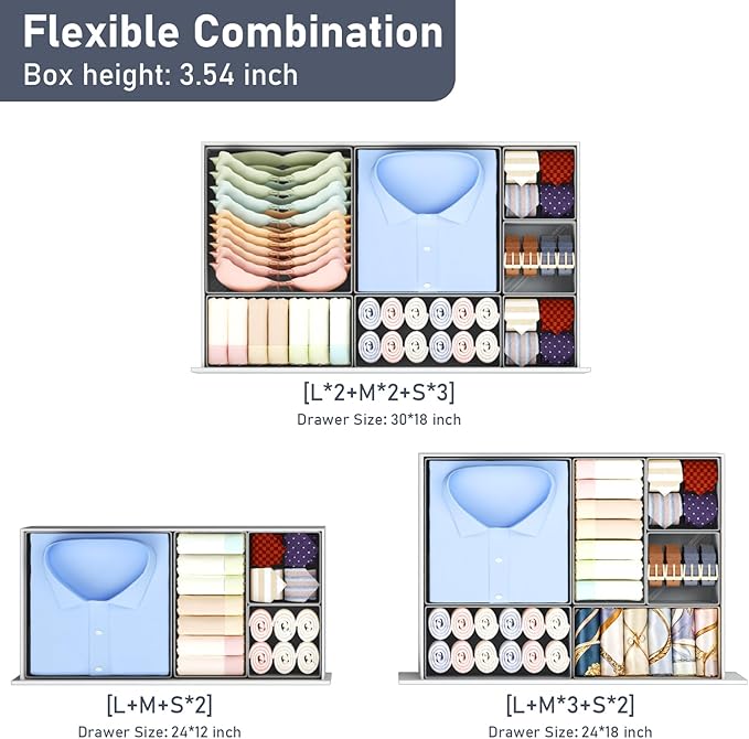 DIMJ Drawer Organizer Clothes 30 Pack - Image 4