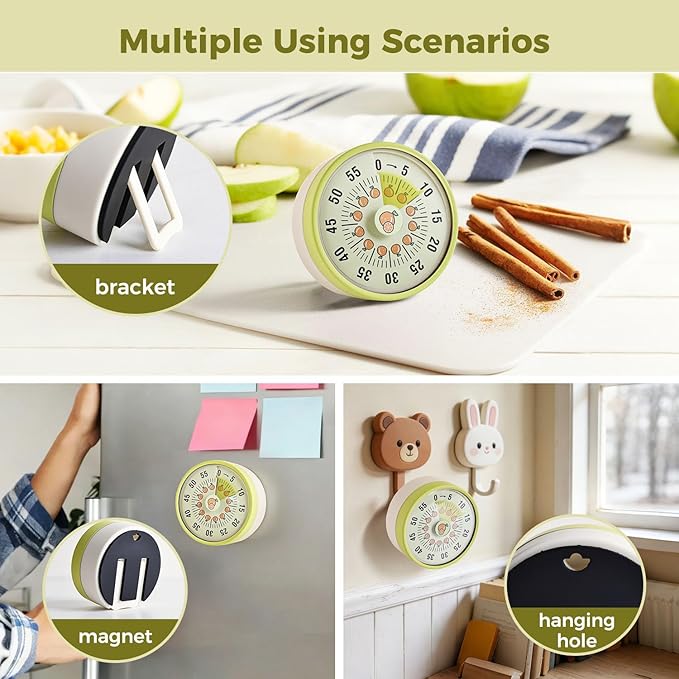 Kitchen Timer, Kitchen Countdown Cooking Reminder No Battery Required Magnetic - Image 5