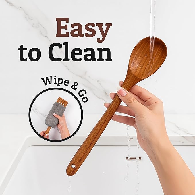 PriorityChef Extra Long Wooden Spoon - Image 8