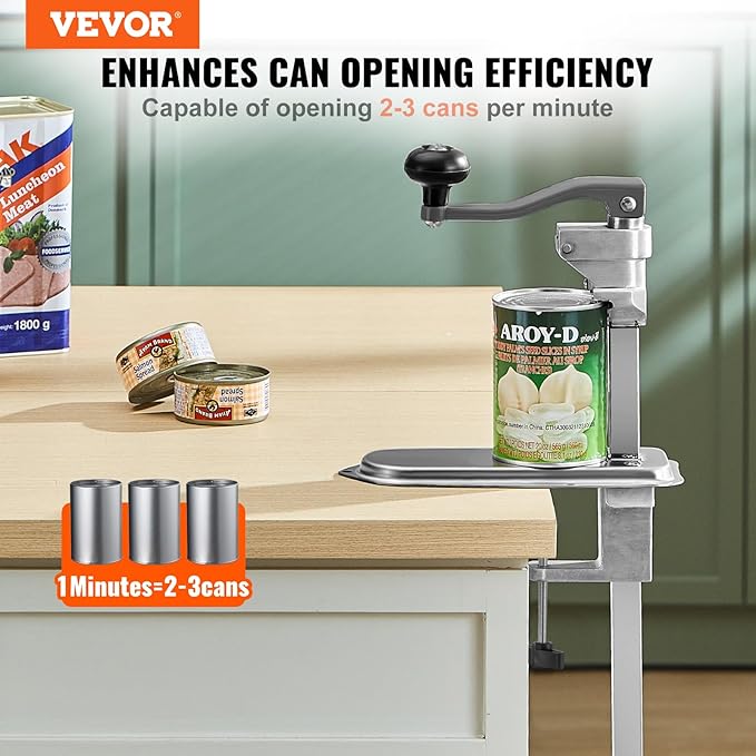 VEVOR Commercial Can Opener, Heavy-Duty Manual Tabletop Cans Opener - Image 2