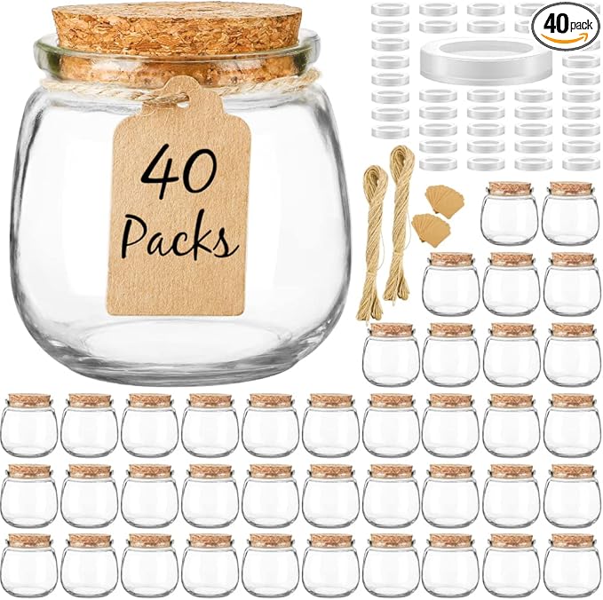 Syntic 40 Pack Small Glass Jars by Syntic