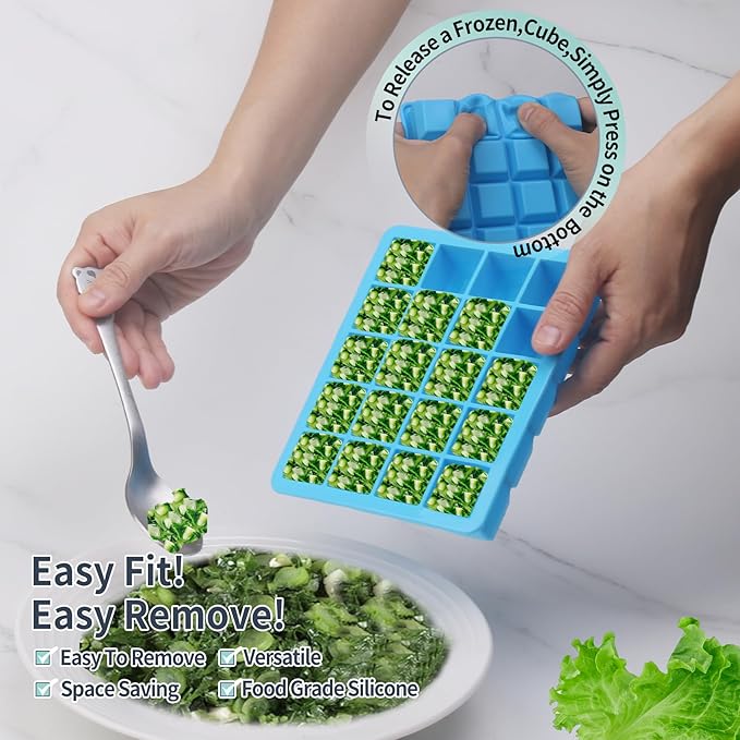 20 Section-0.5oz, Food Grade Silicone Ice Cube Tray Food Container - Image 7