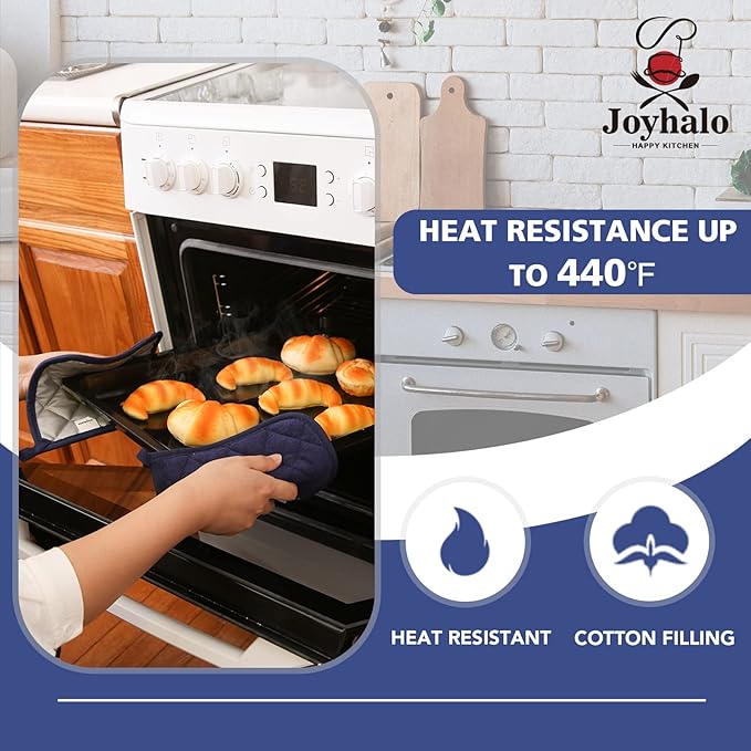 Joyhalo 6 Pack Pot Holders for Kitchen, Cotton Oven Holder - Image 3