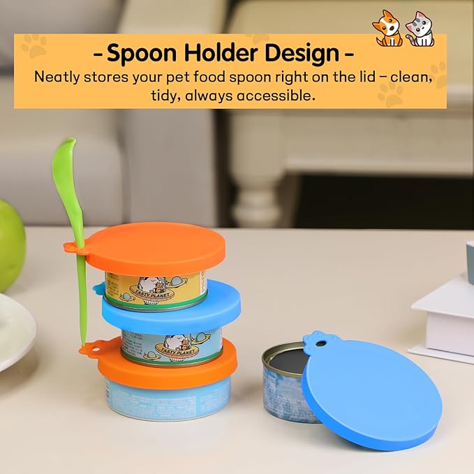 Lydia’s Deal Pet Food Can Covers 2-Pack, Thick Silicone Universal Can Lids - Image 5