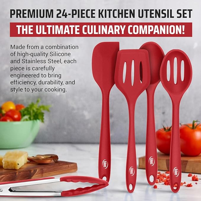 Kaluns Silicone Kitchen Utensils Set 24 Pcs Cooking Utensils Set - Image 3