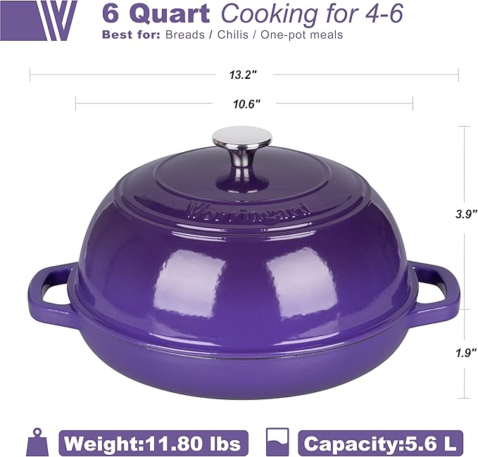 VORRINGARD Enameled Cast Iron Dutch Oven Pot - Image 2