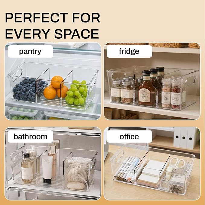 Mpotmiy 4 Pack Clear Pantry Organizers and Storage Bins - Image 7
