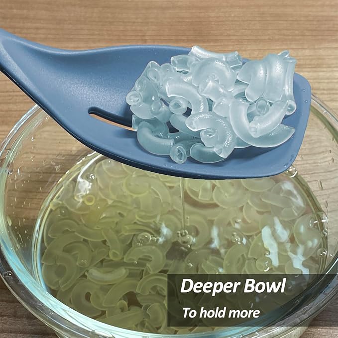 2 Pack Large Silicone Cooking Spoon, Non-Stick Slotted and Solid Spoon set - Image 7