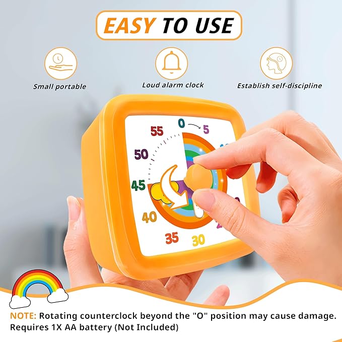 Visual Timer for Kids 60 Minute, Rainbow Countdown Clock - Image 3