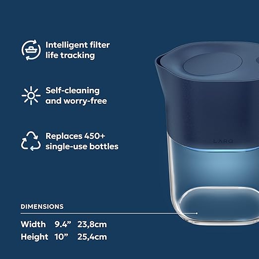 LARQ PureVis 3-in-1 Water Pitcher – Purifier, Filter & Tracking, 8-Cup Water - Image 2