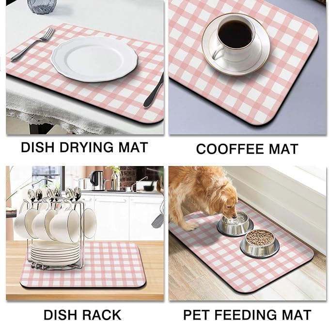 Dish Drying Mat for Kitchen Counter 2 Pack - Image 6