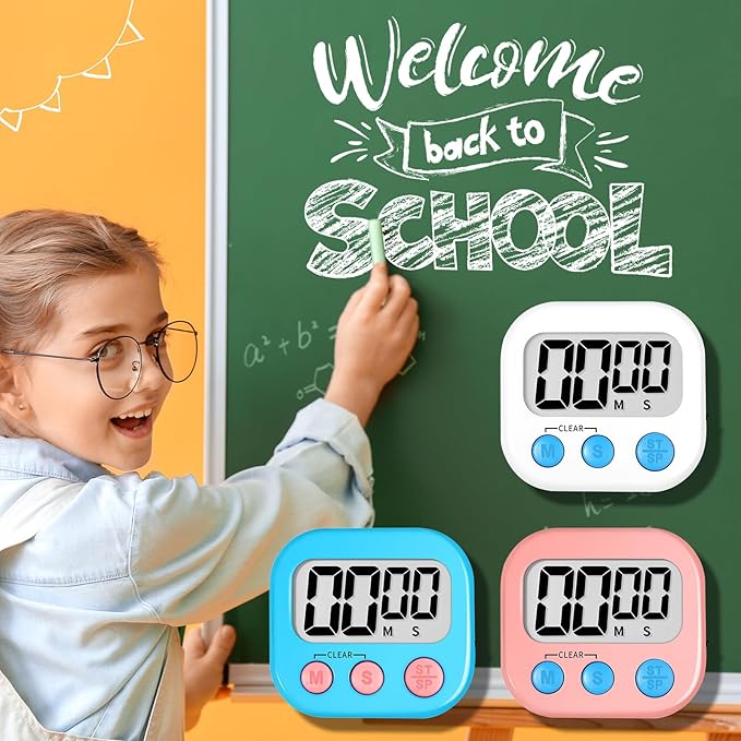 ZILLEEN 6 Pack Kitchen Timers for Cooking Digital Classroom Timers for Kids - Image 6