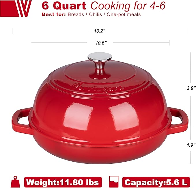 VORRINGARD Enameled Cast Iron Dutch Oven Pot - Image 2