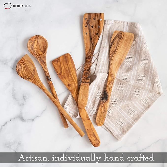 Tramanto Olive Wood Utensil Set - Image 5