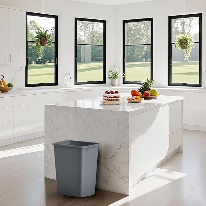 ROOMTEC 35QT Kitchen Trash Can, Lightweight and Sturdy Slim Trash Can, - Image 8