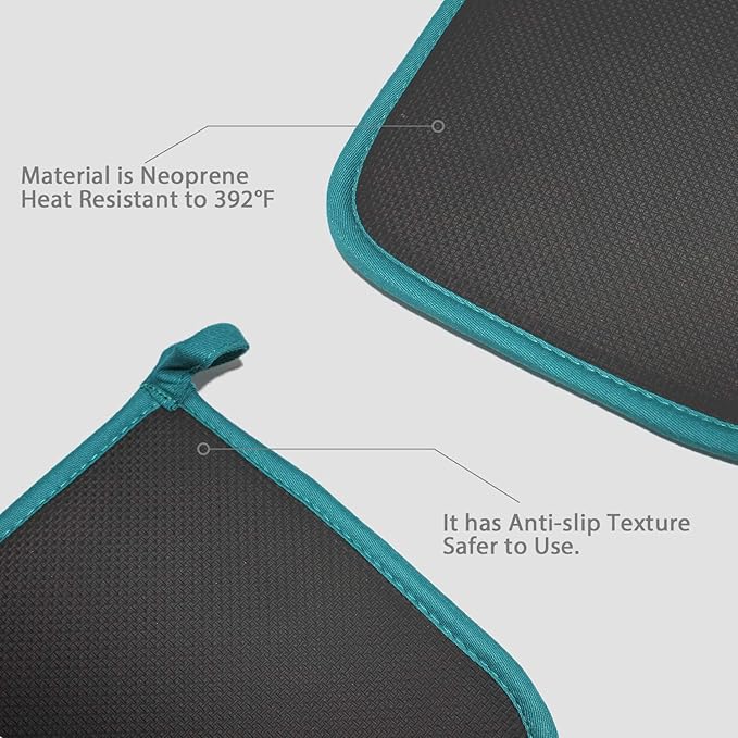 2Pcs Cotton and Neoprene Oven Pads Pot Holders - Image 3