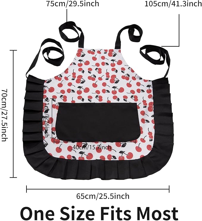 Vintage Floral Apron for Women - Image 6