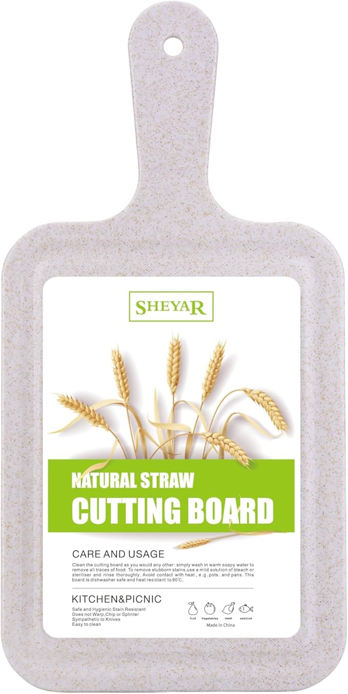 Cutting Board for Kitchen, Wheat Straw Fiber Cutting Board, Dish Washer Safe by zzsbrm