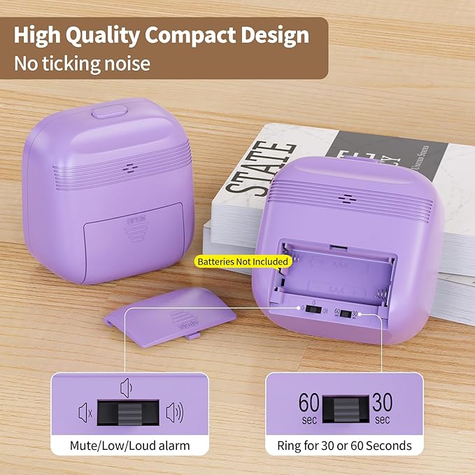 ADHD Timer, Pomodoro Timers for Kids Adults, 60-Minute Countdown Desk Timer for - Image 3
