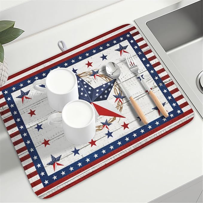 4th of July Patriotic Dish Drying Mat - Image 8