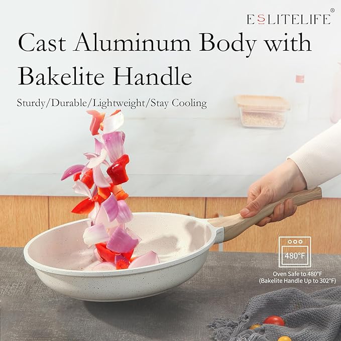 ESLITE LIFE Nonstick Ceramic Frying Pan Skillet - Image 5