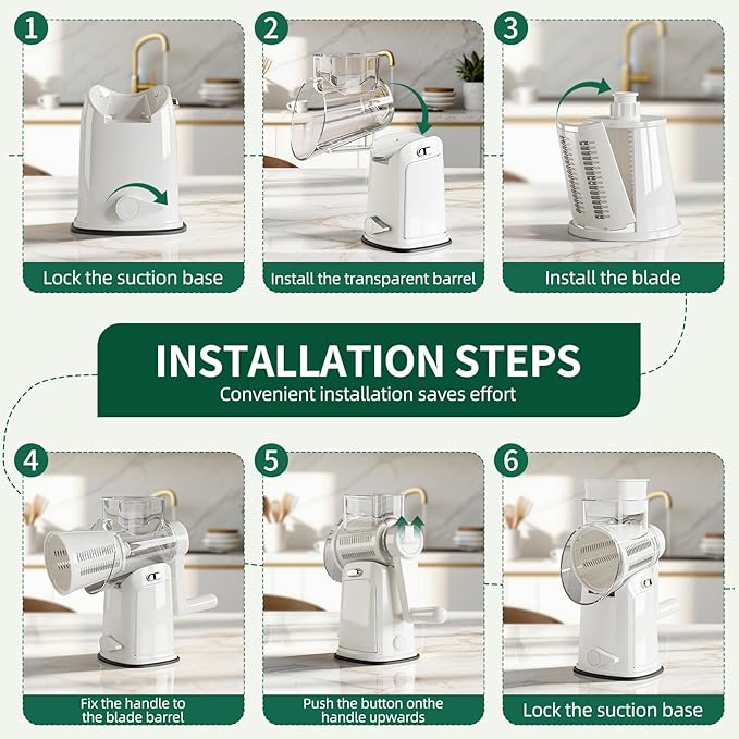 The CoveCarol rotary cheese grater comes - Image 4