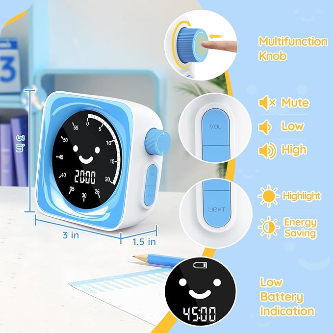 60-Minute Visual Timer for Kids Digital Visual Countdown Timer for Kids Toddler - Image 3