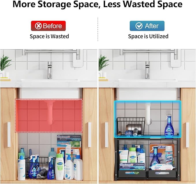 iSPECLE Extendable Under Sink Organizer - Image 2