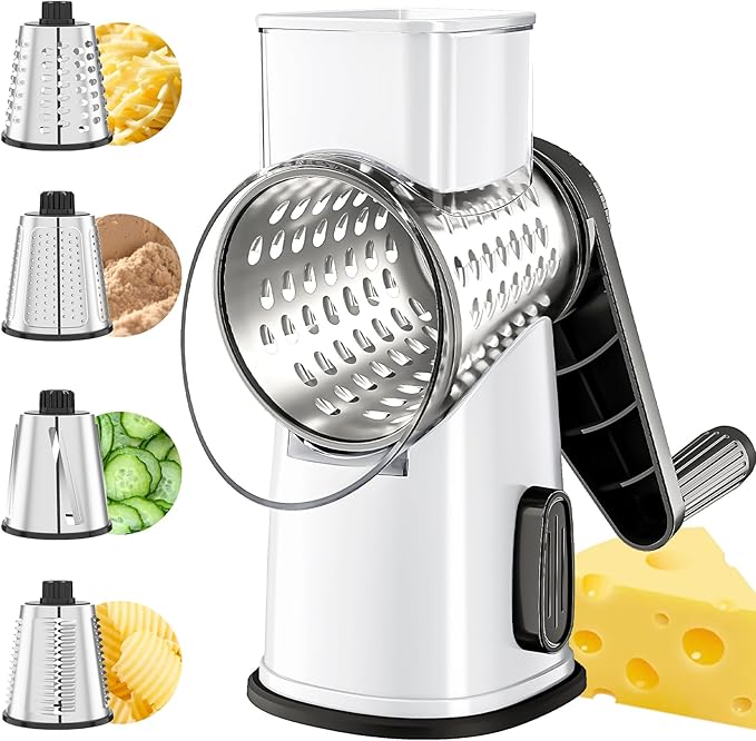 VEKAYA Rotary Cheese Grater Hand Crank by VEKAYA