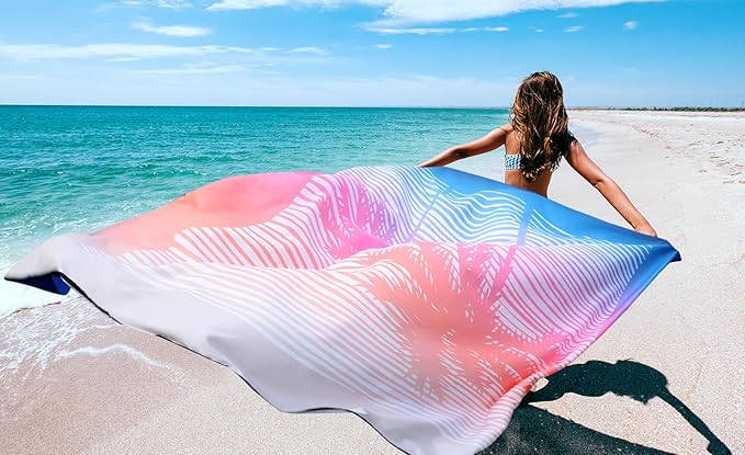 HIHOHO Beach Blanket Waterproof Sandproof Extra Large Beach Mat 79" X - Image 6