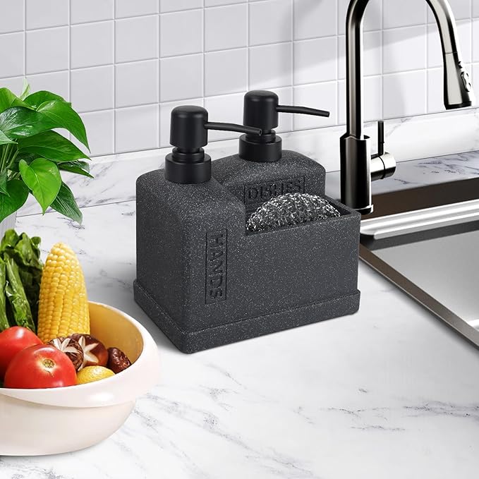 Kitchen Hand Soap and Dish Soap Dispenser Set, Dual Soap Dispenser - Image 5