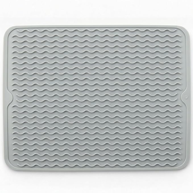 Silicone Drying Mat 16 × 12 – Gray Non-Slip Sink Mat by Unknown
