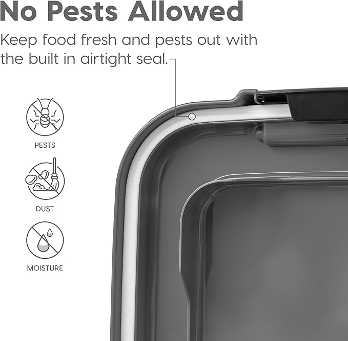 IRIS USA 30 lbs & 11 lbs Combo Airtight Dog Food Storage Container, Stackable - Image 6