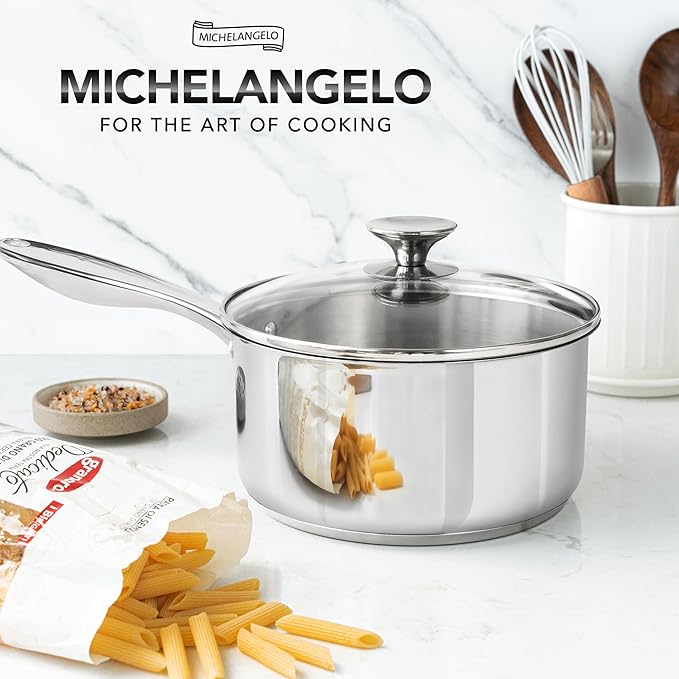 MICHELANGELO 3 Qt Saucepan - Image 7