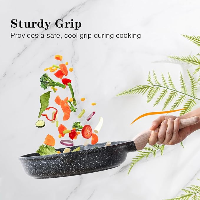 Kordisen Nonstick Frying Pan, 12.5 Inch Large Skillet, Granite Cooking Pan - Image 7