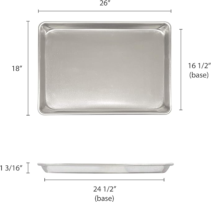 Excellante 18" X 26" Full Size Aluminum Sheet Pan, Comes In Each - Image 3