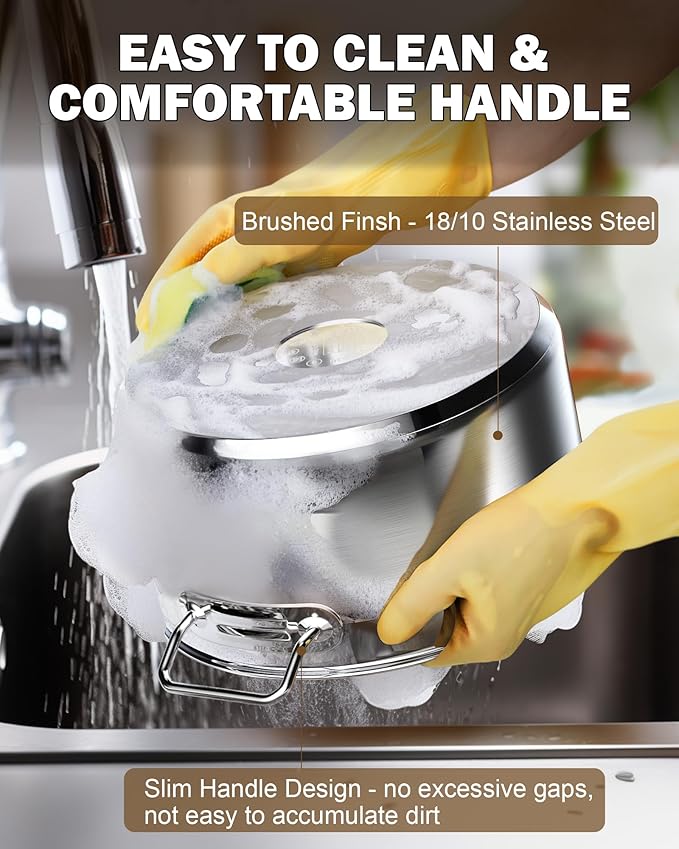 Cooks Standard Stockpots Stainless Steel, 8 Quart Professional Grade Stock Pot - Image 6