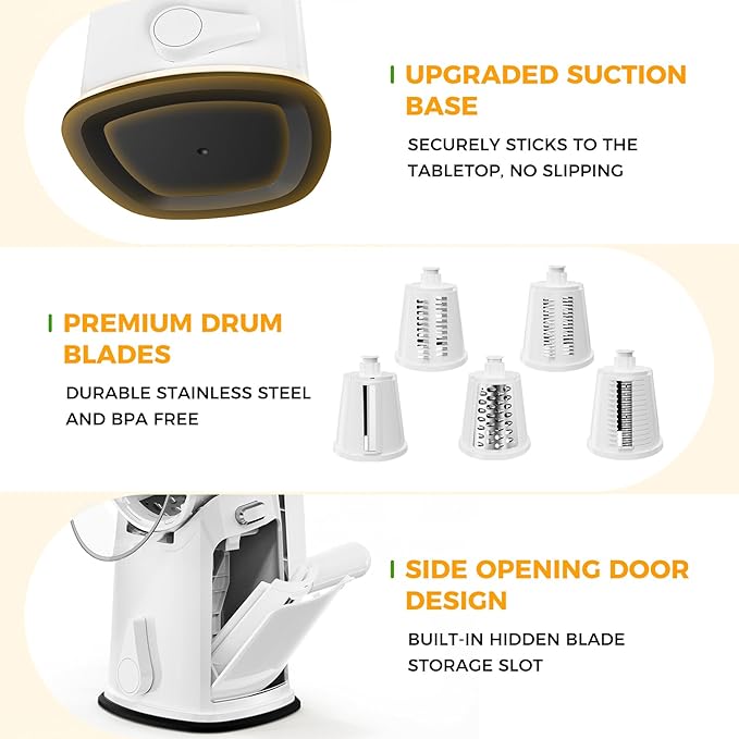 7 IN 1 Upgraded Rotary Cheese Grater - Image 6