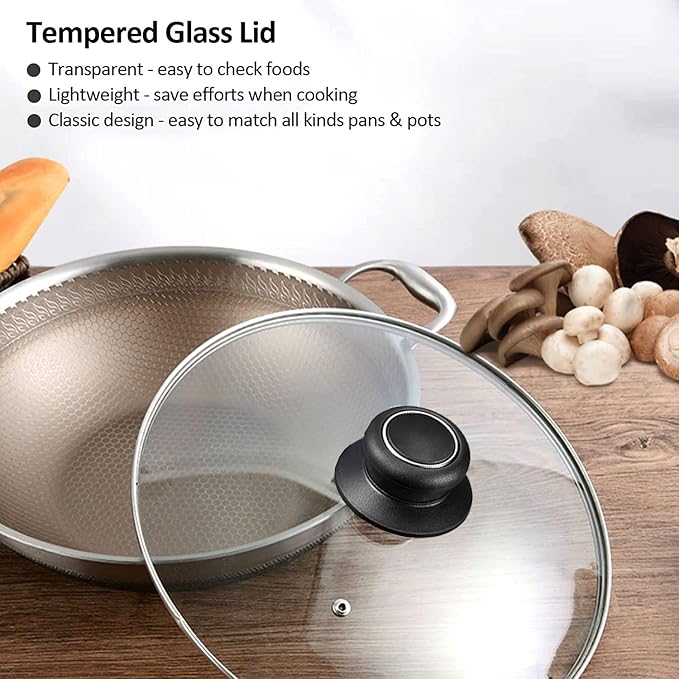 12 Inch Glass Lid for Frying Pan Lid, Pan Lid, Pot Cover, Compatible - Image 8