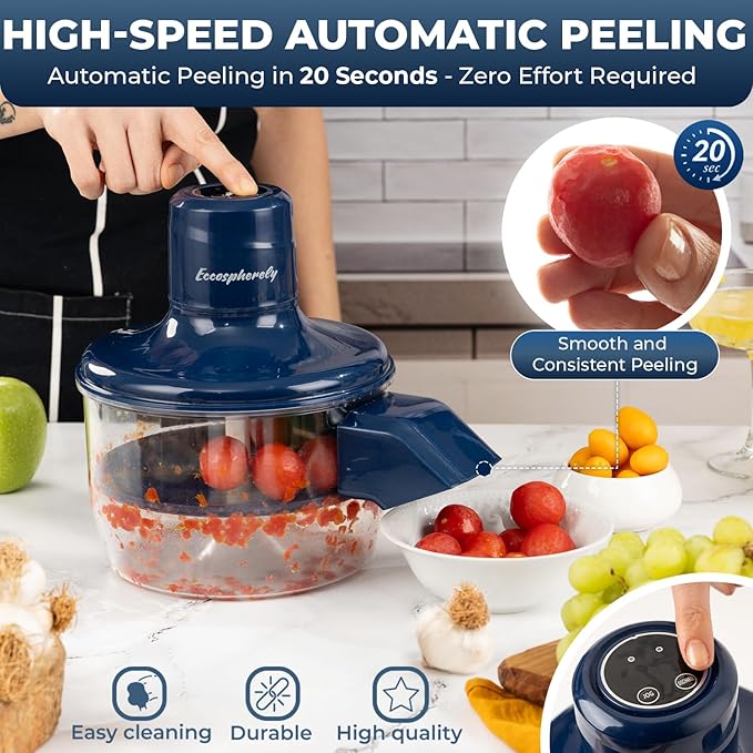Automatic Electric Peeler, 1300mAh Cordless Rechargeable Fruit & Vegetable - Image 2
