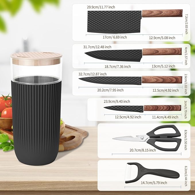 Knife Set, 7-Piece Kitchen Knife Set - Image 6