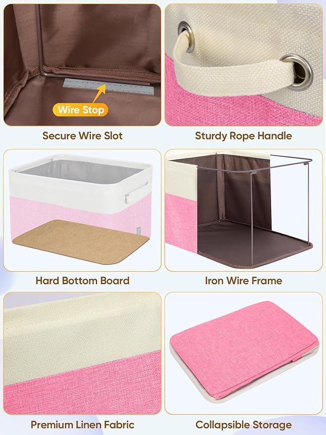BALEINE 4 Pack Fabric Closet Storage Bins - Image 6