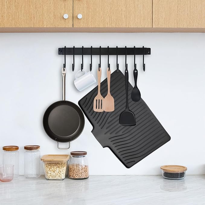 Silicone Dish Drying Mat for Kitchen Counter, Dish Drainer Mat, Non-Slip Drying - Image 6