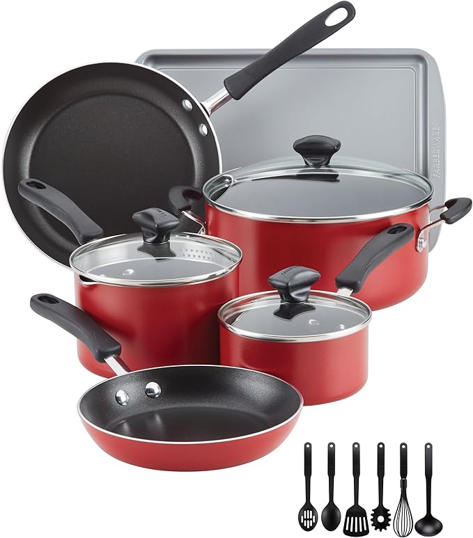 Farberware Cookstart DiamondMax Nonstick Cookware/Pots and Pans Set, Dishwasher - Image 2