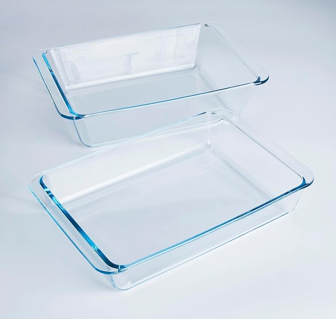 Set of 2 pcs Tempered Glass Baking Dish Set, Deep and Classic Borosilicate - Image 5