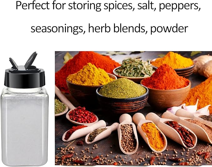 24 Pack 4oz Clear Plastic Spice Jars - Image 5