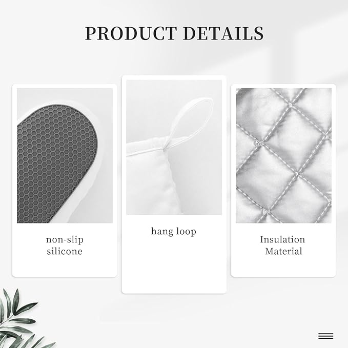 Tropic Hawaiian Hibiscus Flower Oven Mitts Pot Holders Set Silicone Heat - Image 5
