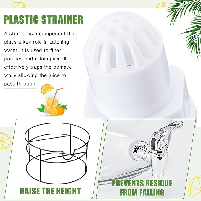Honeydak 1 Pack 4 Gallon Glass Beverage Dispenser - Image 3